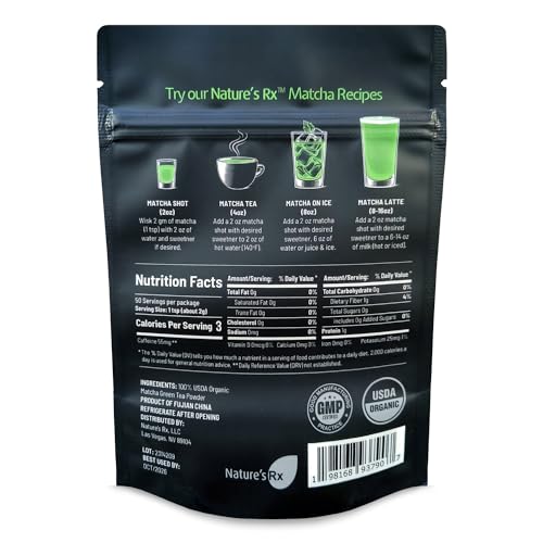 Natures Rx Organic Matcha Tea Powder 100g | 50 Servings