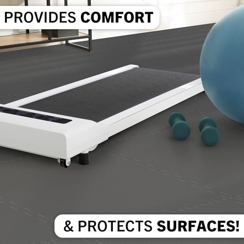 EVA Foam Mat Tiles 18-Pack - 72 SQ FT of Interlocking Padding for Garage, Playroom, or Gym Flooring - Workout Mat or Baby Playmat by Stalwart (Gray) by Stalwart - Image 6