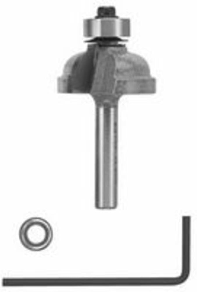 Vermont American 23143 1/4-Inch Radius Carbide Tipped Cove and Fillet Router Bit, 1/2-Inch Ball Bearing 2-Flute 1/4-Inch Shank