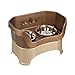 Neater Pet Brands Neater Feeder Deluxe Mess Proof Dog Bowls Elevated for Large Dogs Over 40 lbs, Made in USA, No Spill Raised Dog Food Bowl Stand Feeding Station, Food and Water Bowl Set, Bronze