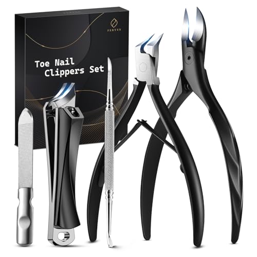 Coupe-ongles épais en acier inoxydable lot de 5 pour soin des pieds homme et femme