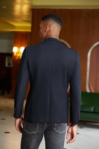 COOFANDY Men's Casual Blazer Slim Fit Sport Coats Two Button Knit Textured Suit Jacket3