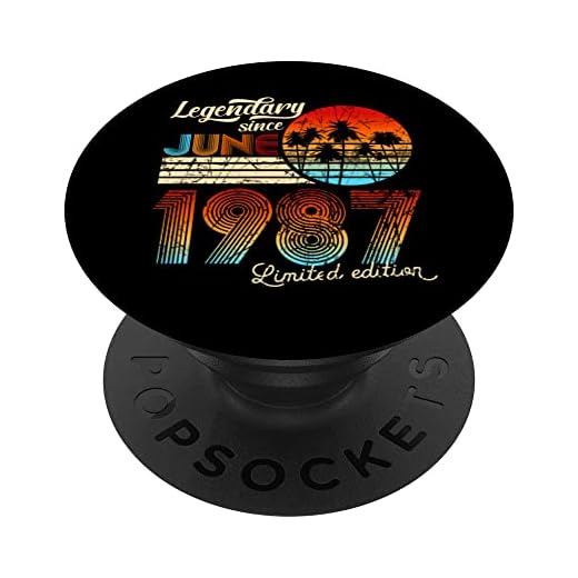 Legendario De Cumpleaños Desde Junio De 1987 Regalo. PopSockets PopGrip Intercambiable