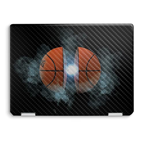 Image of MightySkins Carbon Fiber Skin Compatible with HP Spectre x360 14 inch (2022) Full Wrap Kit - Basketball Orb | Protective Durable Textured Carbon Fiber Finish | Easy to Apply | Made in The USA
