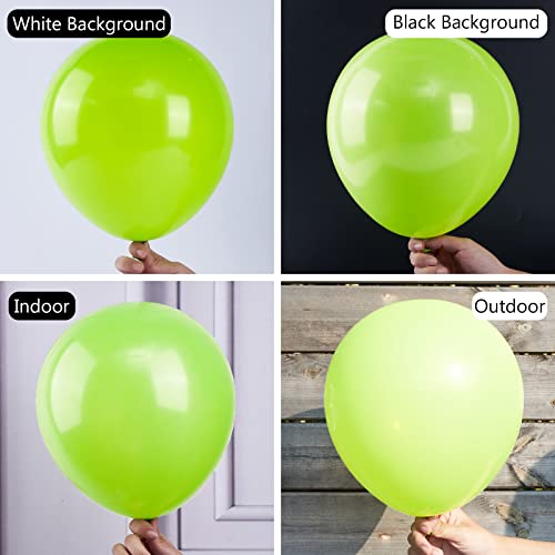 PartyWoo Lime Green Balloons, 100 pcs Lime Balloons Different Sizes Pack of 36 Inch 18 Inch 12 Inch 10 Inch 5 Inch Yellowish Green Balloons for Balloon Garland or Arch as Party Decorations, Green-Y6 - 4
