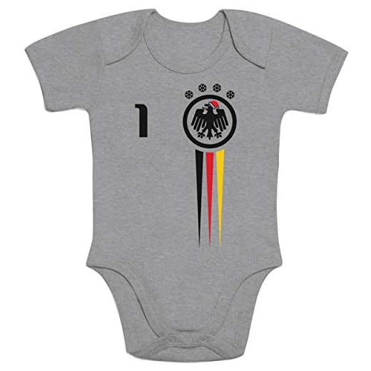 Shirtgeil Tyskland jul fotboll trikot baby kort ärm body