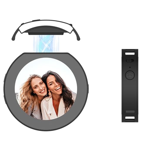 Duplicación de pantalla inalámbrica en monitor redondo de 2,1" para grabar vlogs de viaje