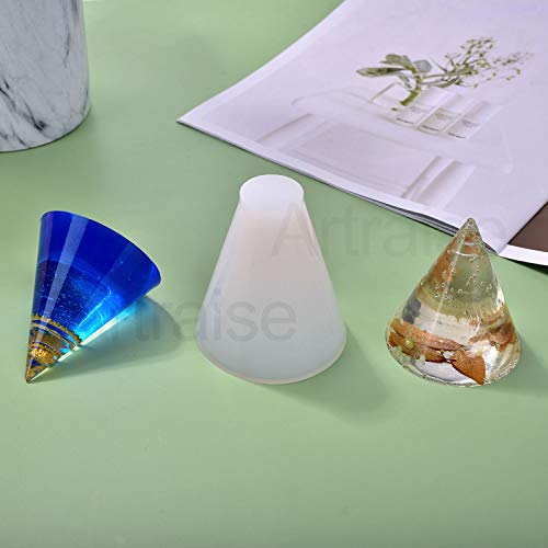 Epoxy Silicone Resin Molds Set, 32Pieces Clear Resin Casting Molds Includs Pyramid/Diamond/Cubic/Stone Shape/Sphere/Triangular Pyramid/Conical and Hexagon Ashtray Mold for DIY Craft Home Decor