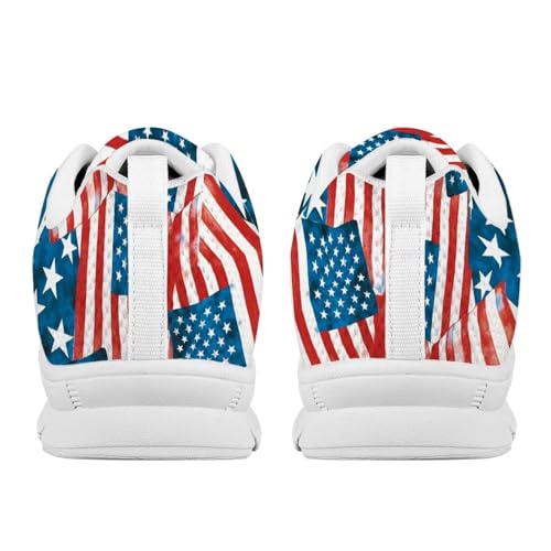 Image of GIFTPUZZ Mens Lace Up Athletic Trainers Running Sneakers Wedge Breathable Gym Lightweight Sports Tennis Shoes