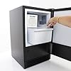 DUURA DCIM15C Crescent Ice Maker Front-Venting for Countertop or Built-in Use No Drain Line Needed, 18-Inches Wide, 15-Lb., Metallic