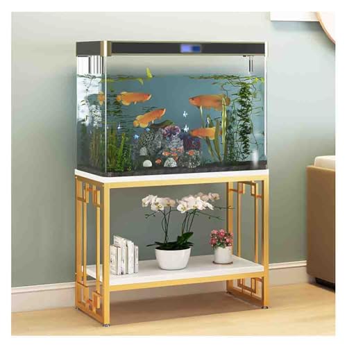 Support aquarium métal robuste et durable finition Or-A chic