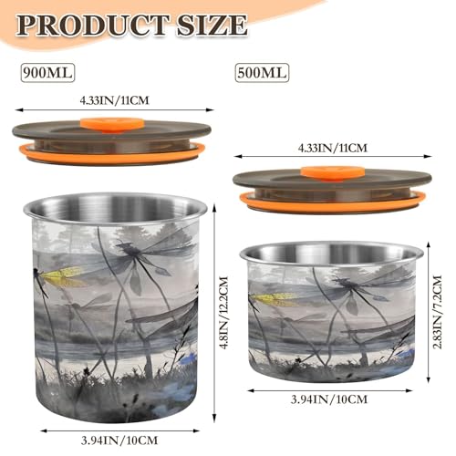 Contenedor Hermético para Café Kigai Watercolor Dragonfly 17 oz miniatura 2