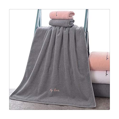 GLANGYU Handtuch Badetücher Premium Cotton Badetücher for Erwachsene Sweet Letters Embroidered Bath Face Towel Dicker Baumwolle Geschenk Handtücher for Liebhaber Cover
