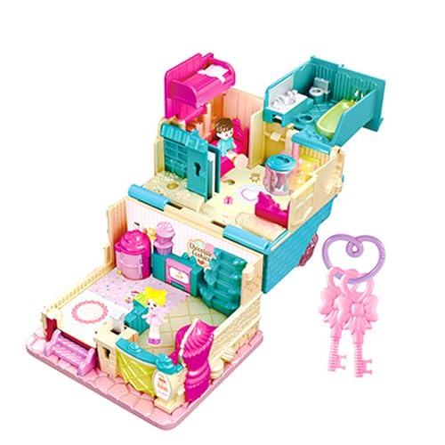 Casa de muñecas para niños, juguete de juegos fantasía con música, castillo de juguete educativo, para niños, casa, aula, escuela, dormitorio, estudio, sala de juegos, guardería, preescolar