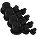 ABOOFAN 60Pcs Felt Top Hat Christmas Black Mini Hats Mini Bucket Hat Wine Bottle Topper Doll Cap Snowman Decor Xmas Party Decors for Doll Pet Wine Candy