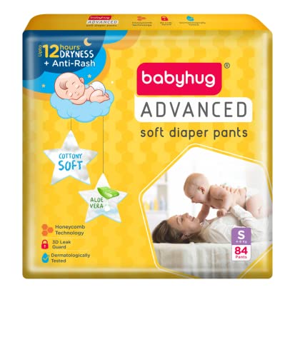 Image of Babyhug Advanced Pant Style Diaper Small S 84 Pcs.