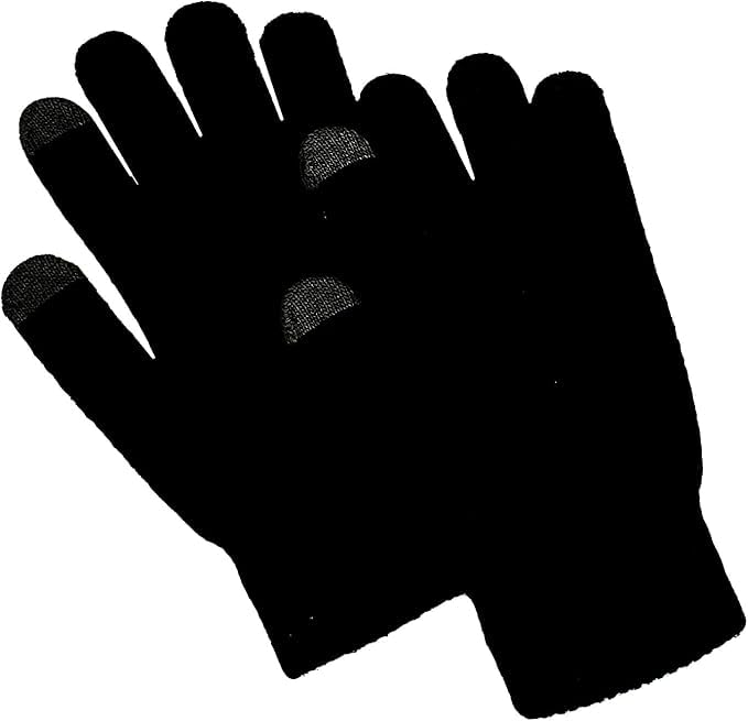 Mr. Gadget's Solutions Touch Screen Winter Gloves – Unisex Warm and Stretchable Woolen Mittens for Texting, Smartphones, and Tablets – Black – Comfortable, Anti-Slip Design, Perfect for Outdoor Use
