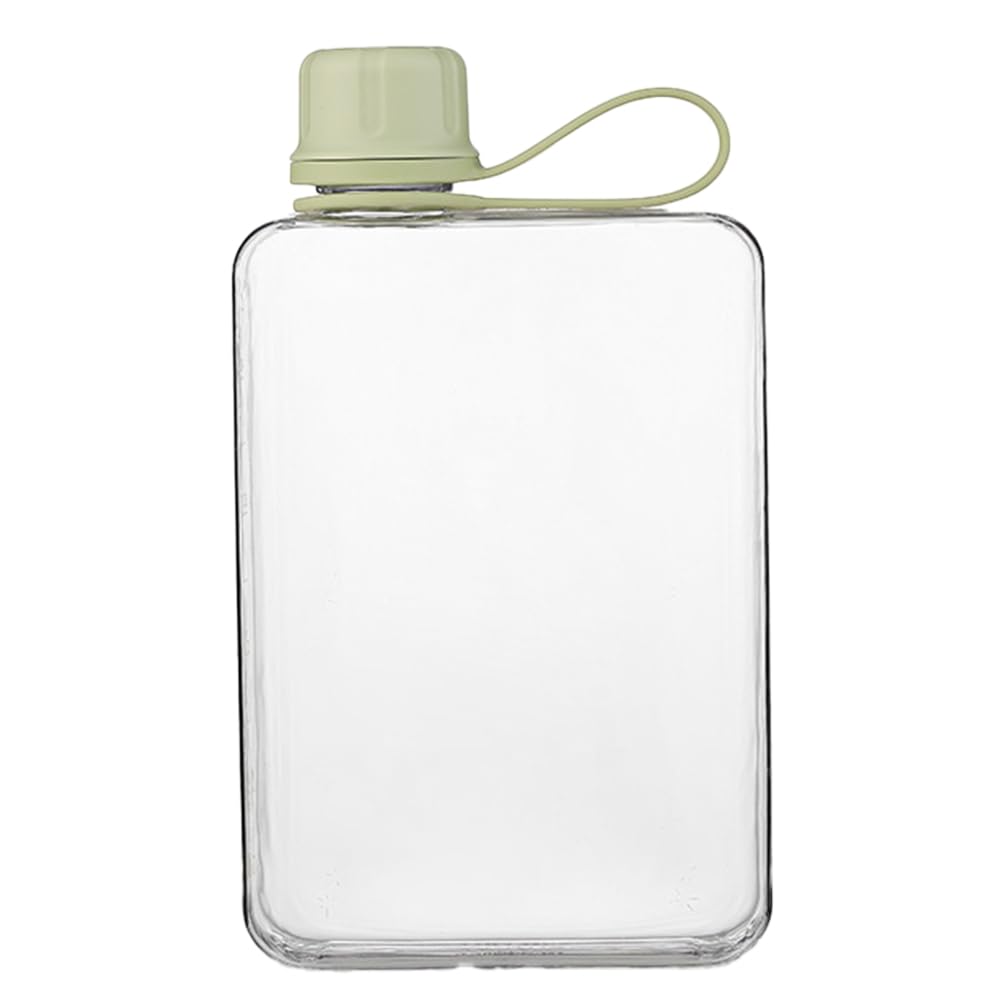 CTRLZS Square Water Bottle 500ml Portable Flat Drink Cups Slim Cold Flask Sports Water Bottle Summer Water Flask for Hiking D