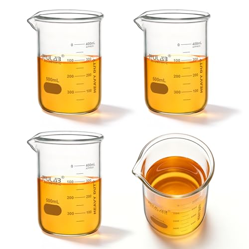 ULAB Scientific UBG1016 4-Pack 500ml Beakers