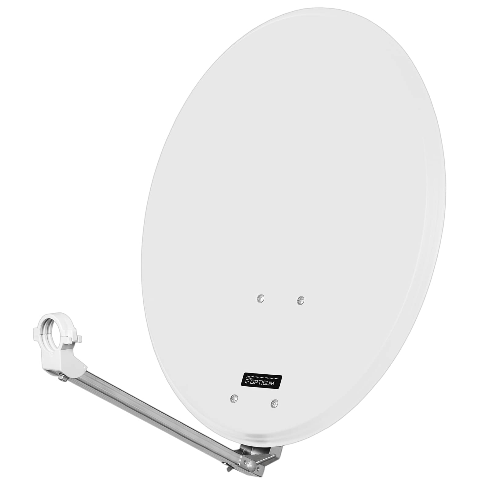 HB Digital - Impianto satellitare, piastra a specchio in acciaio, full HD, ricezione 4 utenze con sistema DVB-S/S2, 60 cm + spina in dotazione