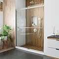 DreamLine Sapphire 56-60 in. W x 76 in. H Semi-Frameless Bypass Shower Door in Brushed Nickel, SHDR-6360762-04
