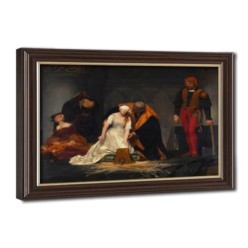 Tableau Lady Jane Grey Paul Delaroche cadre poster toile décoration