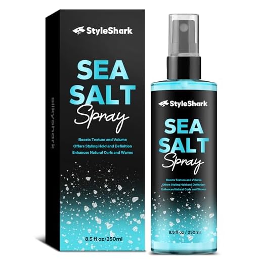 StyleShark Sea Salt Spray for Men (8.5 Fl Oz), Beach Wave & Volumizing Texturing Spray for Increased Volume, Texture & Style