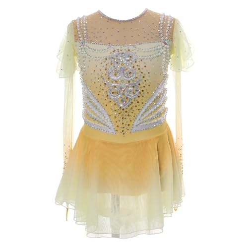 Robe de patinage artistique faite à la main et sur mesure pour jeune fille