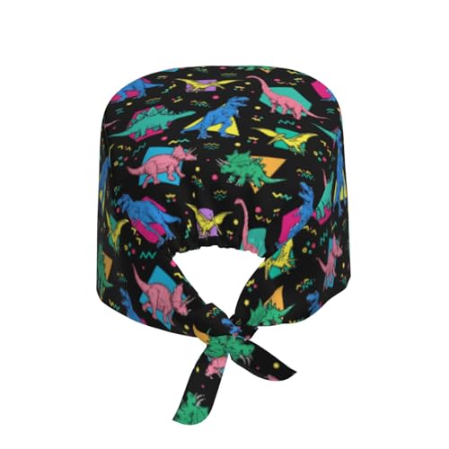 Image of Working Cap Scrub Cap with Sweatband Adjustable Unisex Tie Back Hat for Cleaning Farm Nursing