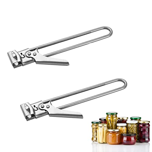 2Pcs 2023 New Jar Opener For Weak Hands, Adjustable Stainless Steel Can Opener, Jar Gripper Tight Lid Opener, Kitchen Gadgets, Easy Jar Opener For The Elderly And Children (A) #TOP5