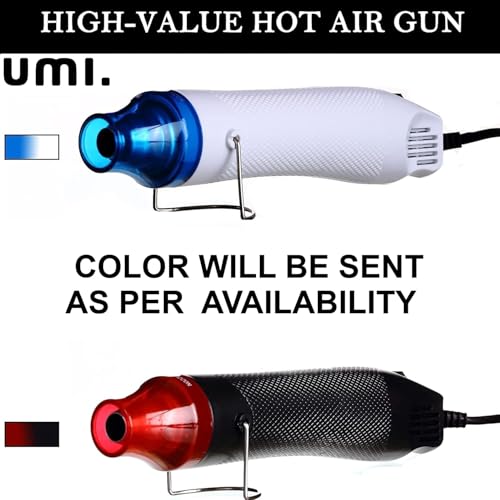 Image of Amazon Brand - Umi Handheld Hot Air Gun, Electric 110v 300W Portable Heat Gun for DIY Craft Embossing, Shrink Wrapping PVC, Drying Paint, Clay, Rubber Stamp Multicolor
