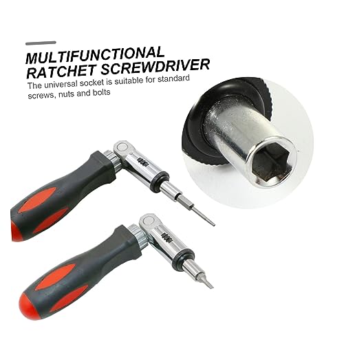 2Pcs Durable Adjustable Ratchet Screwdriver Handle Angle for Tight Spaces Versatile Home Repairs Clockwise Counter Clockwise - Image 3