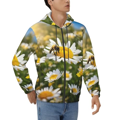 Sweat à capuche homme motif floral pour un look printanier confortable