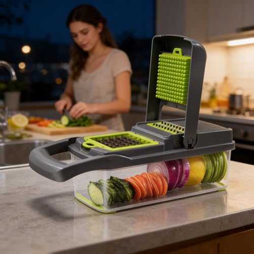 Cortador de Vegetales Asixxsix 1.5L con 5 Cuchillas miniatura 5