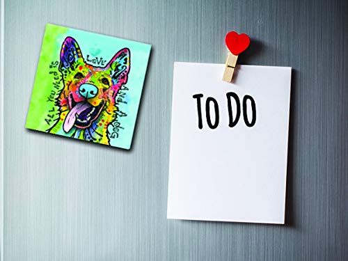 Enjoy It Pet Magnet, German Shepherd Featuring The Pop Art Of Dean Russo - Measures 2.5" #TOP2