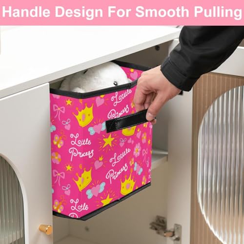 Bacs de rangement pour jouets : la solution pliable rose motif fleurs - 7
