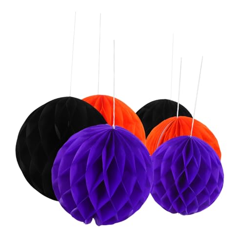 DECOMELODY 6 Piezas Decoración festiva pom decoraciones de panal para fiesta decoraciones de bolas tejido panal bolas de