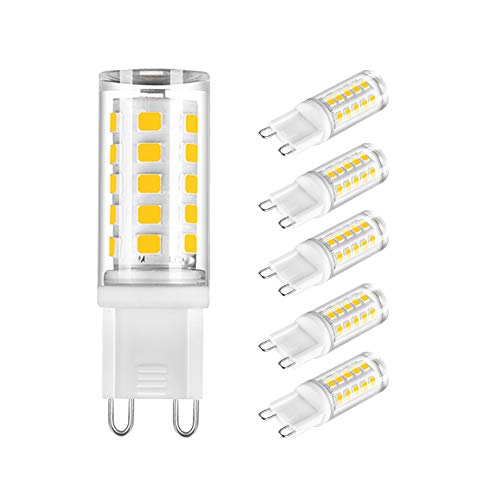 SumVibe G9 LED Bulb Dimmable, 4W G9 LED Bulb Daylight White 6000K, G9 Halogen Bulb 40 Watt Replacement, 6-Pack