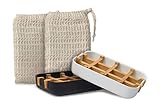 seifenablage ikea ★ NATURPRODUKTE: 2 Seifenschalen aus Natur-Bambus in Schwarz & Weiß + 2 Seifensäckchen aus Natur-Sisal. Es wird komplett auf Chemie, Plastik und Kleber verzichtet.