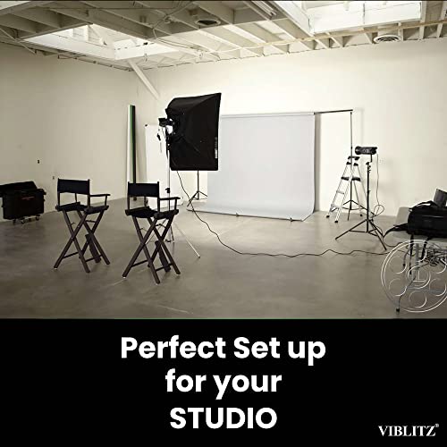Image of Triple Crossbar 10 ft Wide 8.5 ft Height Backdrop Stand, Photo Video Studio Heavy Duty Adjustable Photography Muslin Background Support System Kit - 3 in 1 | 3 Curtains, (bg-00all)