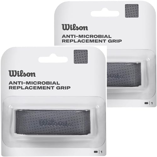 WILSON Dual Performance Tennis Racquet Replacement Grip - 2 Pack (2 Black)