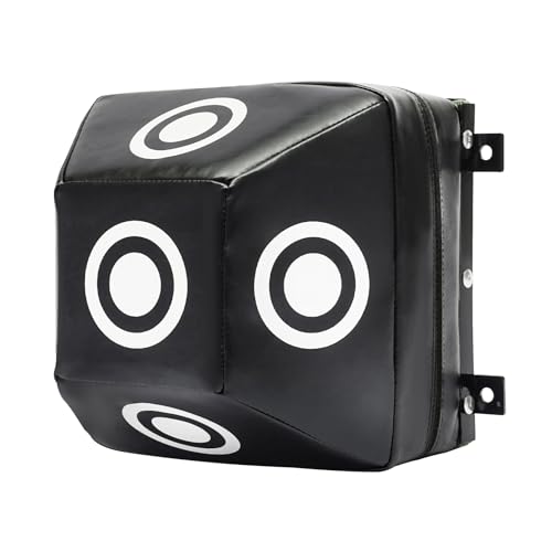 YUNLAIGOTOP Wall Mount Uppercut Boxing Training Punching, Training Punching with Marking Points Punching Target, Adjustable Boxing Training Wall Target for Bedroom, Study, Living Room, Gym(Black)