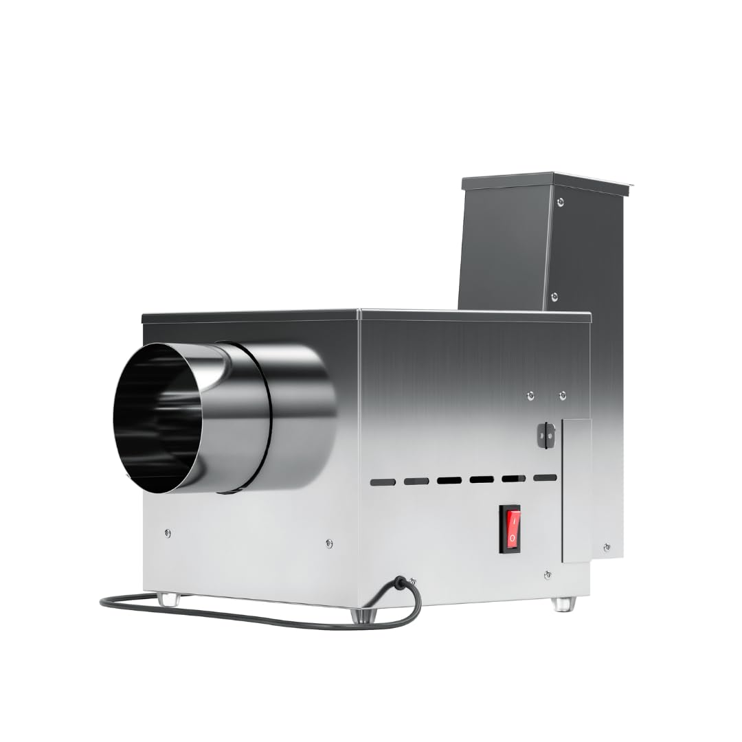 Kaltrauchgenerator elektrisch XXL | Edelstahl Kaltraucherzeuger mit Kondenswasserabscheider | Elektrischer Kaltrauchgenerator für Räucherofen, Räucherkammer & Räucherschrank | Rauchfilter