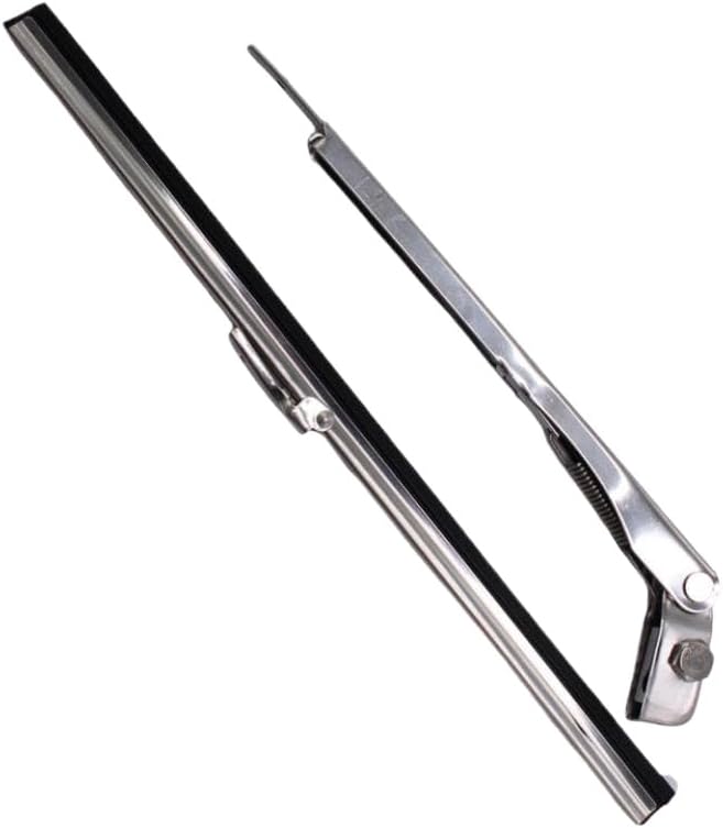 11-Inch Stainless Steel Windshield Wiper Arm with 10-Inch Rubber for Universal Automotive Use