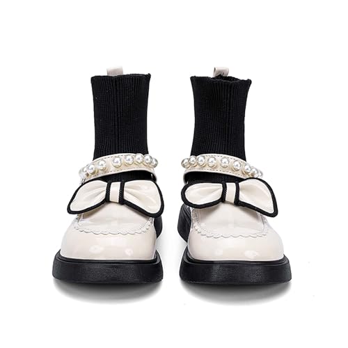 XivUe Girls Elastic Ankle Boots Up Waterproof Non-Slip Combat Shoes for Toddler/Little Kid/Big Kid