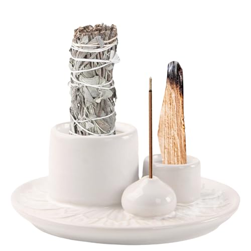 RAFIYU 4 in 1 Räucherstäbchenhalter Für Palo Santo, Salbei...