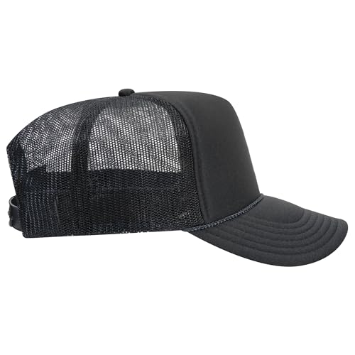 Image of OTTO Polyester Foam Front 5 Panel High Crown Mesh Back Trucker Hats in 97, Bulk, Wholesale