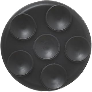 حامل موبايل صغير الحجم من السيليكون الصلب بتصميم دائري بـ7 قواعد لاصقة قوية - حامل قبضة متوافق مع جميع الموبايلات الذكية وأسطح الموبايلات المسطحة - أسود