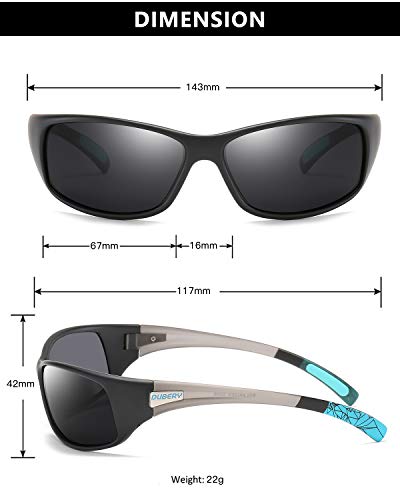 Image of DUBERY Polarized Sport Sunglasses for Men 100% UV Protection Driving Fishing Golf Shades