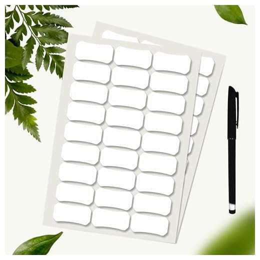 MJR7 STORE - Vinyl White Labels for Mason Glass Jar, Decals Craft, Bottle, Kitchen Waterproof Jar Stickers with Black Marker (54 PC)